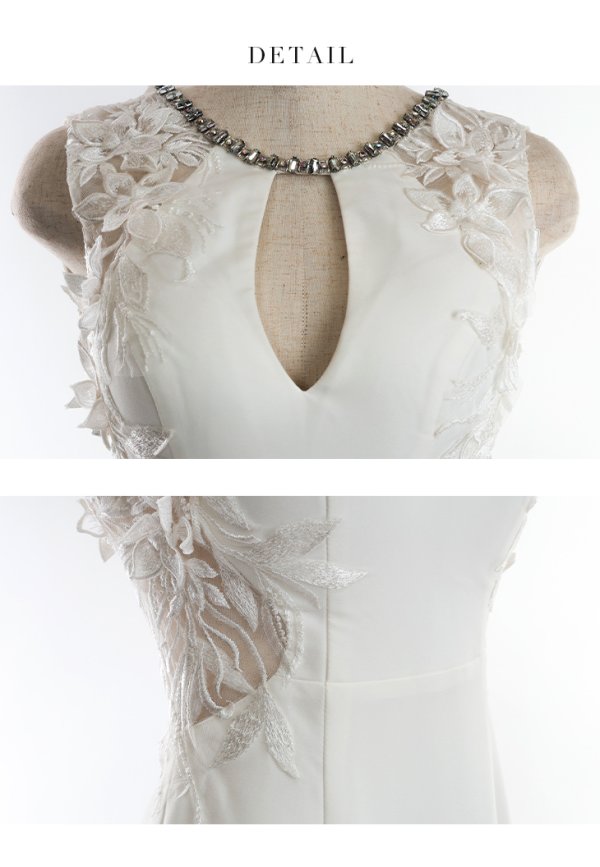 画像13: 【Glossy/グロッシー】マーメイド/ バストカット/ サイドフラワーレース/ ワンカラー/ ロングドレス/ キャバドレスlong[OF08]