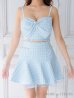 画像28: XSサイズあり【ROBE de FLEURS/ローブドフルール】フロントリボン/ セットアップ/ キャミソール/ ジャガード/ フレア/ ミニドレス/ キャバドレス[OF2]