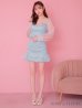 画像6: XSサイズあり【ROBE de FLEURS/ローブドフルール】スパンコール/ ドットチュール/ 袖あり/ 長袖/ セットアップ/ ビジュー/ フレア/ ミニドレス/ キャバドレス[OF2]