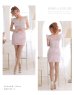 画像6: XSサイズあり残り僅か！【ROBE de FLEURS/ローブドフルール】ブロックチュール/ Vネック/ フリル袖/ シアー/ タイト/ ミニドレス/ キャバドレス[OF2]