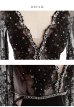 画像19: 【ROBE de FLEURS Glossy/ローブ・ド・フルール グロッシー】レーススリーブ/ 七分袖/ 長袖/ 袖あり/ スパンコール/ サイドリボン/ タイト/ ミニドレス/ キャバドレス[OF2]