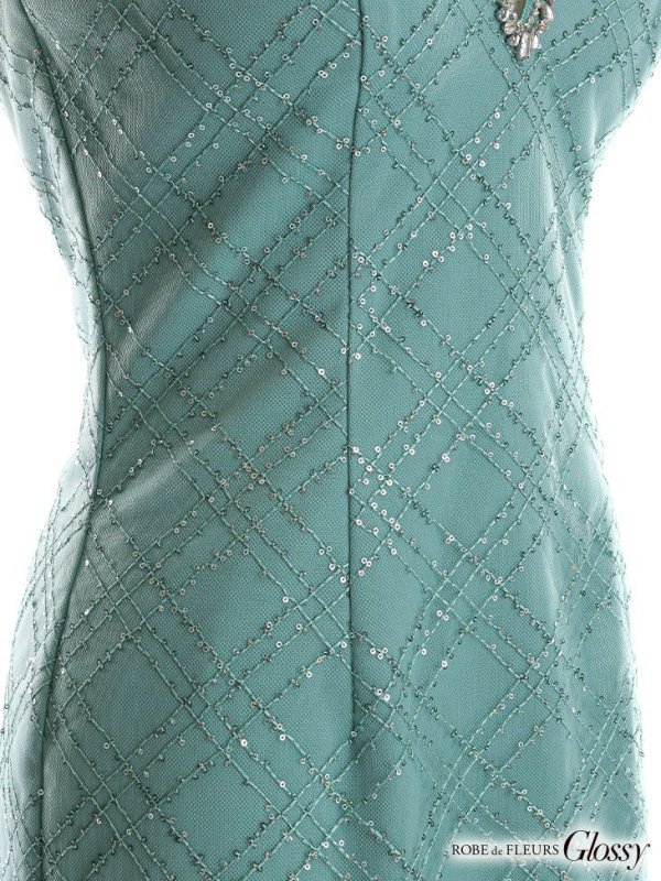 画像17: XSサイズあり【Glossy/グロッシー】ダイヤ柄/ スパンコール/ ビジュー/ スリットネック/ キーネック/ タイト/ ミニドレス/ キャバドレス【HC02】