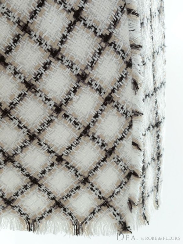 画像12: Lサイズあり【DEA./ディア】ツイード/ シンプル/ ノースリーブ/ タイト/ ミニドレス/ キャバドレス【OF08】