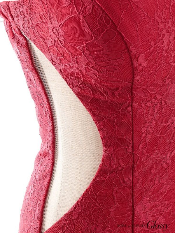 画像11: XSサイズあり【Glossy/グロッシー】デコルテビジュー/ フロントジップ/ リボンネック/ ストレッチ/ タイト/ ミニドレス/ キャバドレス【HC02】