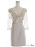 画像19: XSサイズあり【ROBE de FLEURS Glossy/ローブ・ド・フルール グロッシー】立体フラワー/ レース/ 七分袖/ 長袖/ 袖あり/ ストレッチ/ タイト/ ミニドレス/ キャバドレス[OF2]