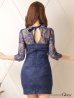 画像29: XS〜Lサイズあり【ROBE de FLEURS Glossy/ローブ・ド・フルール グロッシー】ビジュークロス/ レーススリーブ/ 七分袖/ 長袖/ 袖あり/ タイト/ ミニドレス/ キャバドレス[OF2]