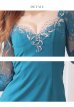 画像23: 【ROBE de FLEURS Glossy/ローブ・ド・フルール グロッシー】袖あり/ バストビジュー/ レーススリーブ/ 七分袖/ 長袖/ ストレッチ/ タイト/ ミニドレス/ キャバドレス[OF2]