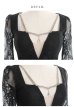 画像13: XS-Lサイズあり【ROBE de FLEURS Glossy/ローブ・ド・フルール グロッシー】バストビジュー/ レーススリーブ/ 袖あり/ ワンカラー/ 総レース/ タイト/ ミニドレス/ キャバドレス[OF2]