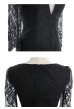 画像14: XS-Lサイズあり【ROBE de FLEURS Glossy/ローブ・ド・フルール グロッシー】バストビジュー/ レーススリーブ/ 袖あり/ ワンカラー/ 総レース/ タイト/ ミニドレス/ キャバドレス[OF2]