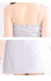 画像14: XSサイズあり【ROBE de FLEURS/ローブドフルール】クリスタルビジュー/ フロントジップ/ キャミソール/ ミニドレス/ キャバドレス[OF2]