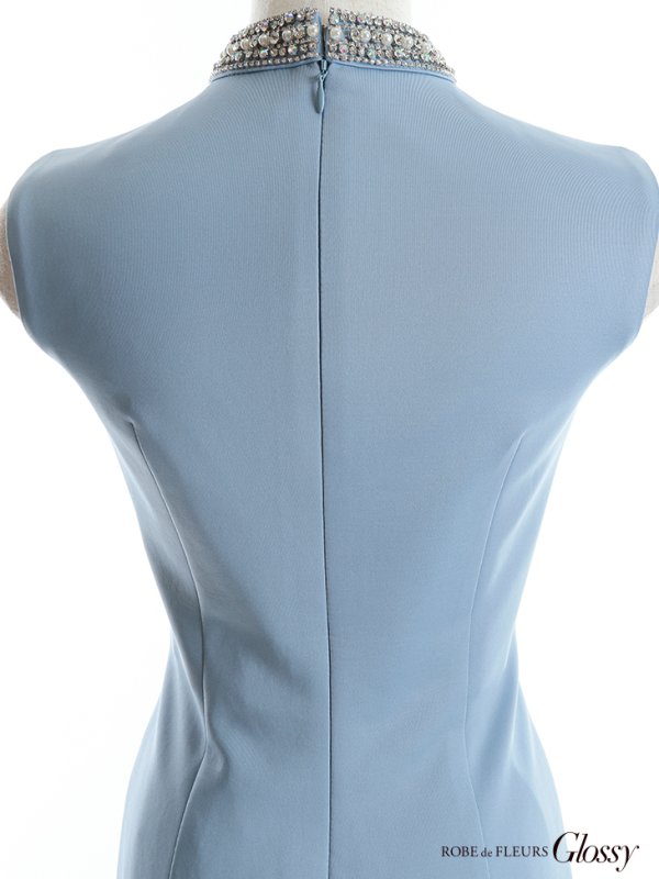 画像16: XSサイズあり【Glossy/グロッシー】ビジューネック/ バストジップ/ ワンカラー/ ストレッチ/ タイト/ ミニドレス/ キャバドレス【OF08】