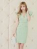 画像3: XS-Lサイズあり【DEA. by ROBE de FLEURS/ディアバイローブドフルール】スプリングツイード/ フリル/ パールボタン/ タイト/ ワンピース/ ミニドレス/ キャバドレス[OF2]