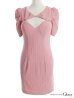 画像16: XSサイズあり【ROBE de FLEURS Glossy/ローブ・ド・フルール グロッシー】袖あり/ リブニット/ バストカット/ パール/ ストレッチ/ タイト/ ミニドレス/ キャバドレス[OF2]