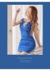 画像3: XSサイズあり【ROBE de FLEURS Glossy/ローブ・ド・フルール グロッシー】フロントジップ/ フラワーモチーフ/ レース/ ネックビジュー/ サイドシアー/ タイト/ ミニドレス/ キャバドレス[OF2]