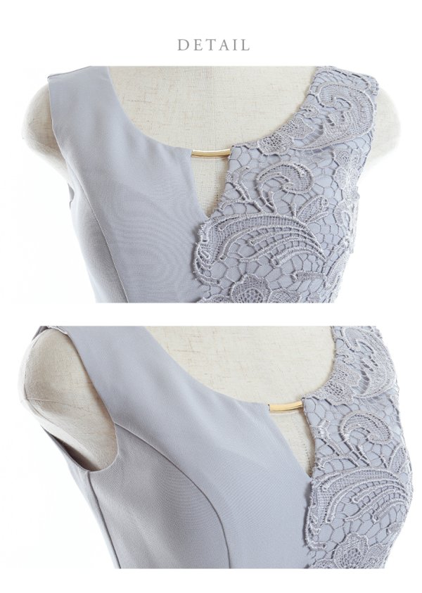 画像15: Lサイズあり【DEA./ディア】ケミカルレース/ アシンメトリー/ ミディアム丈/ 膝丈/ タイト/ ミニドレス/ ミディアムドレス/ キャバドレス【OF08】