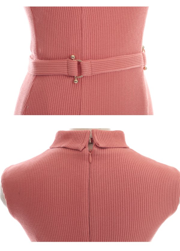 画像26: 門りょうちゃん着用【XS-Lサイズあり】【DEA./ディア】バストカット/ バックル/ ワンカラー/ ノースリーブ/ タイト/ 膝丈/ ミディアムドレス/ キャバドレス【OF08】