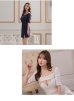 画像21: 門りょうちゃん着用 XSサイズあり【ROBE de FLEURS Glossy/ローブ・ド・フルール グロッシー】袖あり/ バストジッパー/ リブニット/ ワンカラー/ 半袖/ オフショル/ ストレッチ/ タイト/ ミニドレス/ キャバドレス[OF2]