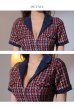 画像6: XSサイズあり【ROBE de FLEURS Glossy/ローブ・ド・フルール グロッシー】セットアップ/ チェック/ ツイード/ 半袖/ フロントジップ/ タイト/ ミニドレス/ キャバドレス[OF2]