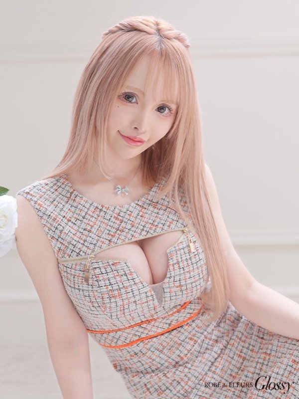画像20: 【Glossy/グロッシー】フロントジップ/ サマーツイード/ ハイウエスト/ タイト/ ミニドレス/ キャバドレス【OF08】