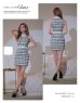 画像22: XSサイズあり【ROBE de FLEURS Glossy/ローブ・ド・フルール グロッシー】フロントジッパー/ チェック柄ツイード/ ツイード/ ノースリーブ/ タイト/ ミニドレス/ キャバドレス[OF2]