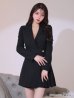 画像4: XS-Lサイズあり【ROBE de FLEURS Glossy/ローブ・ド・フルール グロッシー】スーツライク/ プリーツスカート/ インナーボトムス付/ ツイード/ ワンピース/ミニドレス/ キャバドレス[OF2]