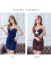 画像14: XSサイズあり【ROBE de FLEURS Glossy/ローブ・ド・フルール グロッシー】ショルダービジュー/ シンプル/ ワンカラー/ ノースリーブ/ ストレッチ/ タイト/ ミニドレス/ キャバドレス[OF2]