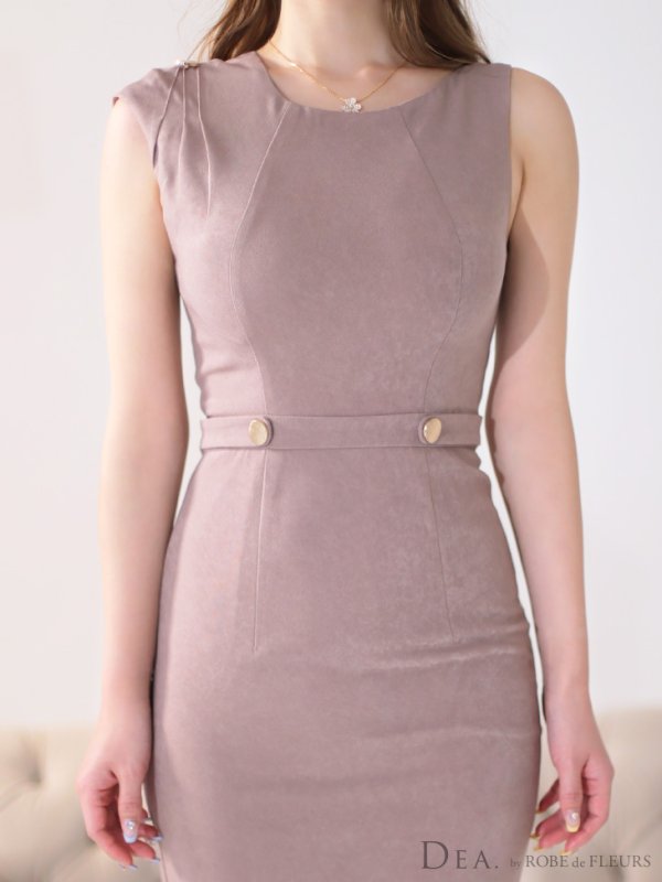 画像7: 【DEA./ディア】アシンメトリーデザイン/ シンプル/ ワンカラー/ ノースリーブ/ タイト/ ミニドレス/ キャバドレス【OF08】