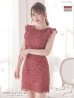 画像2: 【ROBE de FLEURS/ローブドフルール】フェミニンローズ/ フリル/ ケミカルレース/ ノースリーブ/ 台形スカート/ ミニドレス/ キャバドレス[OF2] (2)