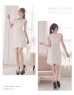 画像5: 【ROBE de FLEURS/ローブドフルール】フェミニンローズ/ フリル/ ケミカルレース/ ノースリーブ/ 台形スカート/ ミニドレス/ キャバドレス[OF2]