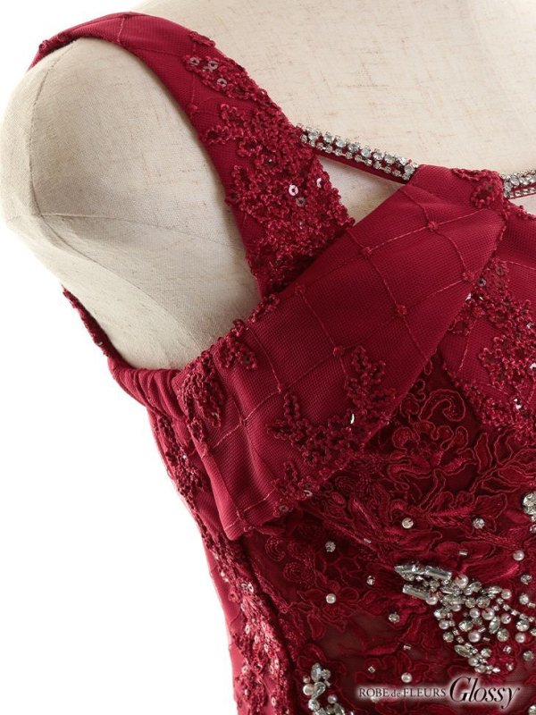 画像14: XSサイズあり【Glossy/グロッシー】ウエストシースルー/ ジップ/ 刺繍レース/ ビジュー/ タイト/ ミニドレス/ キャバドレス[OF08]