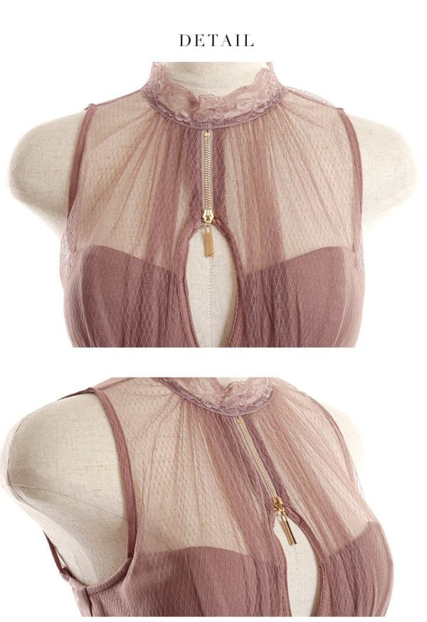 画像19: XSサイズあり【Glossy/グロッシー】ホルターネック/ ジップ/ カットアウト/ ワンカラー/ ストレッチ/ タイト/ ミニドレス/ キャバドレス[OF08]