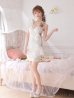 画像7: XSサイズあり【ROBE de FLEURS/ローブドフルール】フラワーレース/ リボンワンショルダー/ アシンメトリー/ ビジュー/タイト/ ミニドレス/ キャバドレス[OF2]