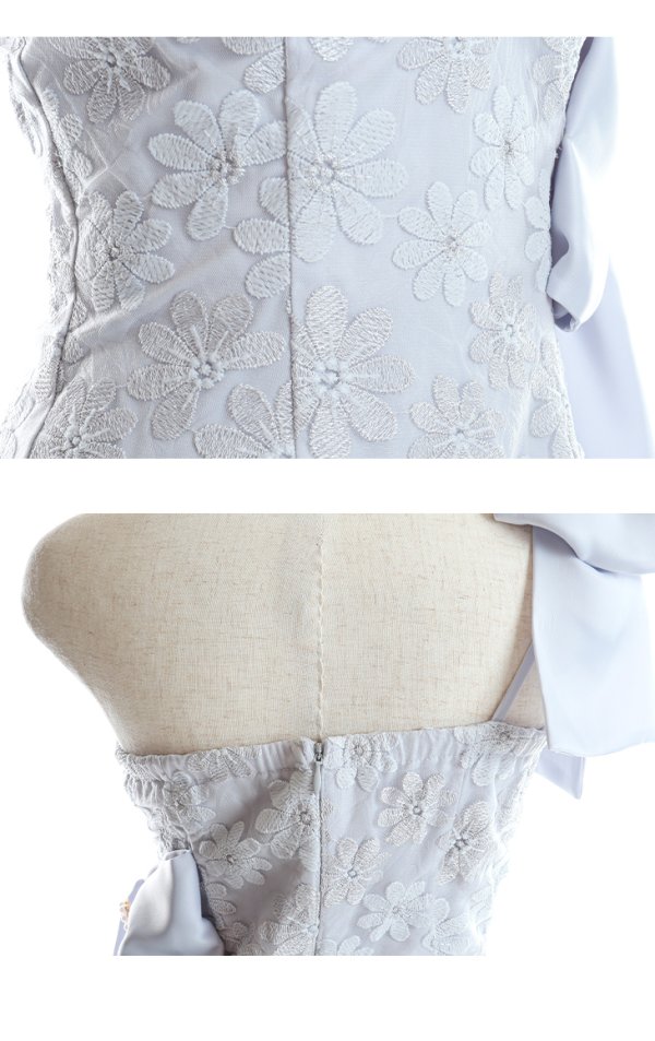 画像14: XSサイズあり【ROBE de FLEURS/ローブドフルール】フラワーレース/ リボンワンショルダー/ アシンメトリー/ ビジュー/タイト/ ミニドレス/ キャバドレス[OF08]