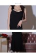 画像31: 【ROBE de FLEURS Glossy/ローブ・ド・フルール グロッシー】サイドレース/ ファーストラップ/ ワンカラー/ キャミソール/ ストレッチ/ タイト/ ミモレ丈/ ロングドレス/ キャバドレスlong[OF2]