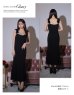 画像30: 【ROBE de FLEURS Glossy/ローブ・ド・フルール グロッシー】サイドレース/ ファーストラップ/ ワンカラー/ キャミソール/ ストレッチ/ タイト/ ミモレ丈/ ロングドレス/ キャバドレスlong[OF2]