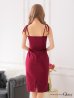 画像9: XSサイズあり【ROBE de FLEURS Glossy/ローブ・ド・フルール グロッシー】フロントジップ/ ベロアリボンキャミ/ ワンカラー/ タイト/ ミディアムドレス/ キャバドレス[OF2]