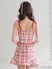 画像14: sugarコラボ商品☆【XSサイズあり】【ROBE de FLEURS/ローブドフルール】チェック柄/ マーメイド/ ショルダーリボン/ キャミソール/ セットアップ/ ミニドレス/ キャバドレス[OF2]