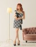 画像12: sugar限定コラボ☆XS-Lサイズあり【ROBE de FLEURS/ローブドフルール】ツイード/ リボン/ ワンショルダー/ フロントジップ/ タイト/ ミニドレス/ キャバドレス[OF2]