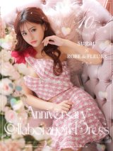 sugar限定コラボ☆XS-Lサイズあり【ROBE de FLEURS/ローブドフルール】セットアップ/ ツイード/ リボン/ ワンショルダー/ バストカット/ タイト/ ミニドレス/ キャバドレス