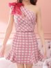 画像8: sugar限定コラボ☆XS-Lサイズあり【ROBE de FLEURS/ローブドフルール】セットアップ/ ツイード/ リボン/ ワンショルダー/ バストカット/ タイト/ ミニドレス/ キャバドレス[OF2]