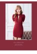 画像11: XSサイズあり【ROBE de FLEURS Glossy/ローブ・ド・フルール グロッシー】バストジッパー/ ワッフル/ 袖あり/ 半袖/ シンプル/ ワンカラー/ ストレッチ/ タイト/ ミニドレス/ キャバドレス[OF2]