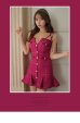 画像11: 再入荷!【ROBE de FLEURS/ローブドフルール】ツイード/ バストカット/ ボタン / クラシカル/ 肩リボン/ ミニドレス/ キャバドレス[OF2]