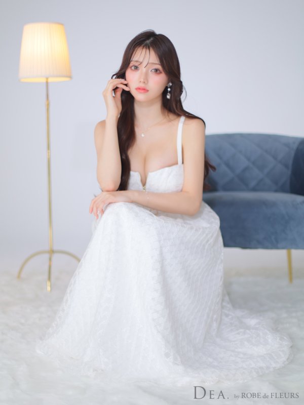 画像12: Lサイズあり【DEA./ディア】フロントジッパー/ チュール/ キャミソール/ Aライン/ フレア/ ミモレ丈/ ミディアム丈/ ワンピース/ ミディアムドレス/ キャバドレス【OF08】