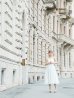 画像2: Lサイズあり【DEA. by ROBE de FLEURS/ディアバイローブドフルール】フロントジッパー/ チュール/ キャミソール/ Aライン/ フレア/ ミモレ丈/ ミディアム丈/ ワンピース/ ミディアムドレス/ キャバドレス[OF2] (2)