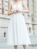画像8: Lサイズあり【DEA. by ROBE de FLEURS/ディアバイローブドフルール】フロントジッパー/ チュール/ キャミソール/ Aライン/ フレア/ ミモレ丈/ ミディアム丈/ ワンピース/ ミディアムドレス/ キャバドレス[OF2]