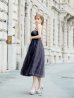 画像17: Lサイズあり【DEA. by ROBE de FLEURS/ディアバイローブドフルール】フロントジッパー/ チュール/ キャミソール/ Aライン/ フレア/ ミモレ丈/ ミディアム丈/ ワンピース/ ミディアムドレス/ キャバドレス[OF2]
