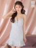 画像25: XSサイズあり【ROBE de FLEURS/ローブドフルール】 スパンコール/ ダイヤチュール/ キャミソール/ フロントジップ/ フレア/ ミニドレス/ キャバドレス[OF2]