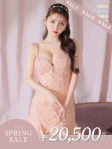 【決算SALE開催中！! 】XSサイズあり【ROBE de FLEURS/ローブドフルール】 スパンコール/ ダイヤチュール/ キャミソール/ フロントジップ/ フレア/ ミニドレス/ キャバドレス[OF08]