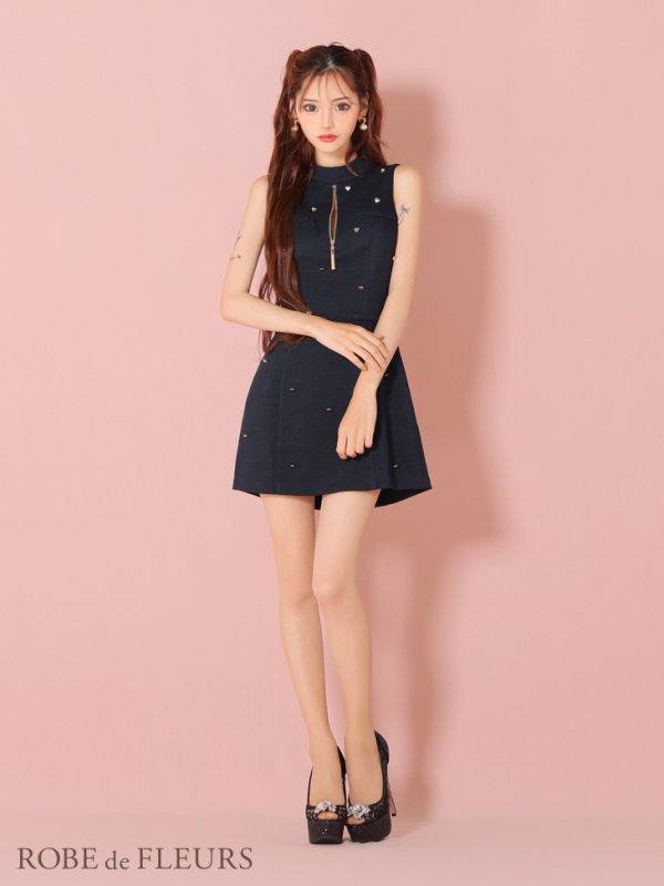 ネイビー モデル:みみ 身長:162cm 着用サイズ:Sサイズ