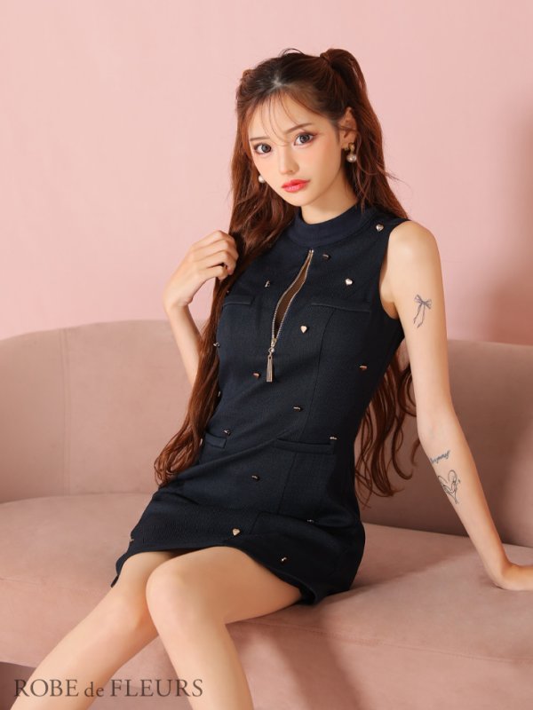 ネイビー モデル:みみ 身長:162cm 着用サイズ:Sサイズ